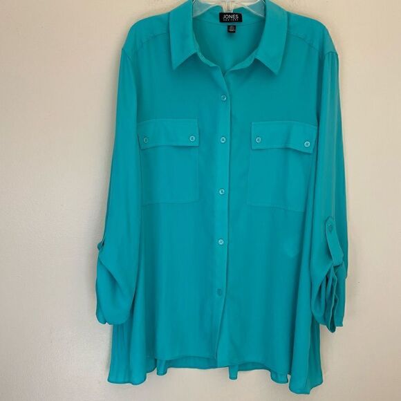 Jones| New York| Large| Career Wear| Button down| pleated back - Picture 12 of 12